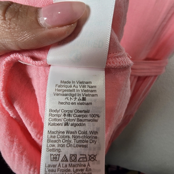 J.Crew Belted Gauze Midi Dress Pink Size 2 100% Cotton Pockets Factory - Picture 8 of 10